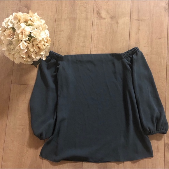 Olive Green Off-The-Shoulder - Picture 1 of 1